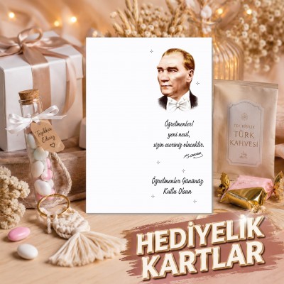 Hediyelik Kartı 0113 - 24 Kasım Öğretmenler Günü Tasarım Hediye Kartları