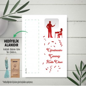 Hediyelik Kartı 0114 - Öğretmenler Günü Tasarım Hediye Kartları