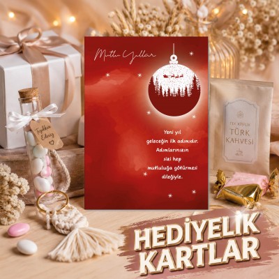 Hediyelik Kartı 0118 - Yılbaşı - Yeni Yıl - Mutlu Yıllar Tasarım Hediye Kartları