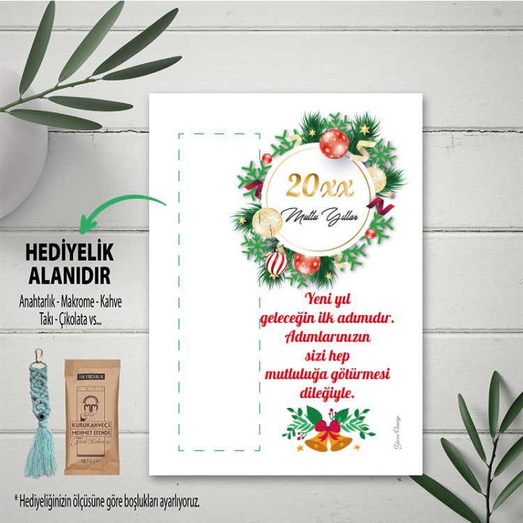 Hediyelik Kartı 0120 - Yılbaşı - Yeni Yıl - Mutlu Yıllar Tasarım Hediye Kartları