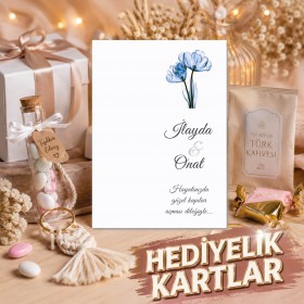 Hediyelik Kartı 0123 - Düğün Hatırası Anahtarlık Kartı