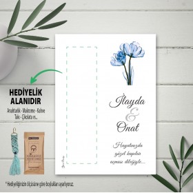 Hediyelik Kartı 0123 - Düğün Hatırası Anahtarlık Kartı