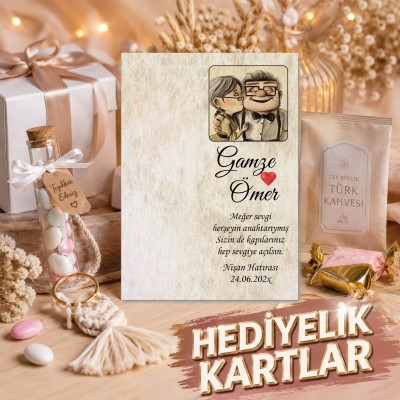 Hediyelik Kartı 0124 - Yukarı Bak Temalı Anahtarlık Kartı