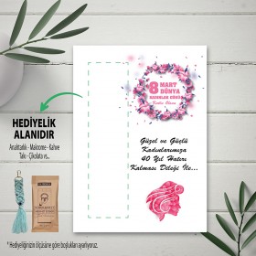 Hediyelik Kartı 0125 - 8 Mart Dünya Kadınlar Günü Temalı Kartlar