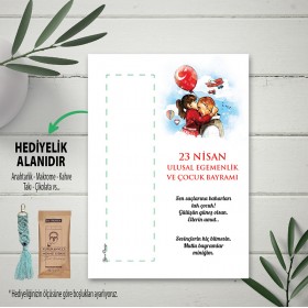 Hediyelik Kartı 0128 - 23 Nisan Çocuk Bayramı Temalı Anahtarlık Kartı