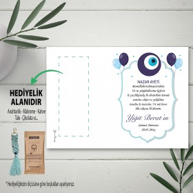 Hediyelik Kartı 0130 - Nazar Boncuk Tasarım Kartlar