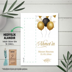 Hediyelik Kartı 0132 - Balon Temalı Doğum Günü Hediye Kartı
