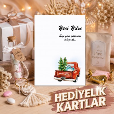Hediyelik Kartı 0136 - Yılbaşı - Yeni Yıl - Mutlu Yıllar Tasarım Hediye Kartları