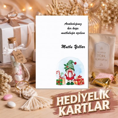 Hediyelik Kartı 0138 - Yılbaşı - Yeni Yıl - Mutlu Yıllar Tasarım Hediye Kartları