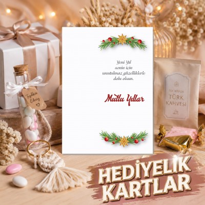 Hediyelik Kartı 0140 - Yılbaşı - Yeni Yıl - Mutlu Yıllar Tasarım Hediye Kartları