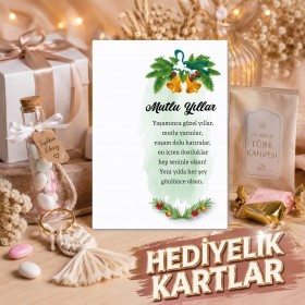 Hediyelik Kartı 0141 - Yılbaşı - Yeni Yıl - Mutlu Yıllar Tasarım Hediye Kartları