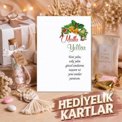 Hediyelik Kartı 0146 - Yılbaşı - Yeni Yıl - Mutlu Yıllar Tasarım Hediye Kartları