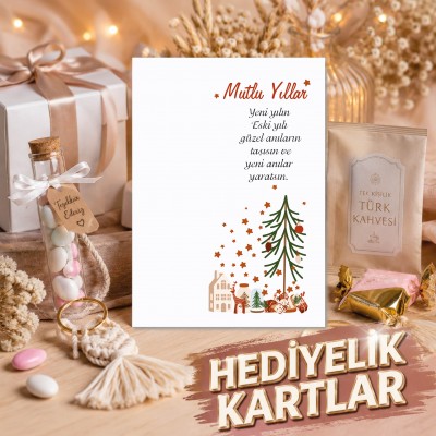 Hediyelik Kartı 0148 - Yılbaşı - Yeni Yıl - Mutlu Yıllar Tasarım Hediye Kartları