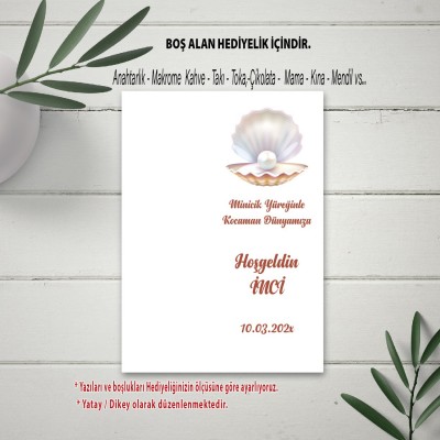 Hediyelik Kartı 0156 - İnci Tasarım Anahtarlık Kartı