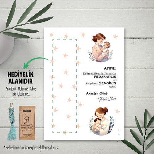 Anneler Günü Anahtarlık Kartı Anneler Günü Hediyelik Kartı - Yaren Davetiye