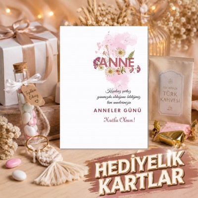 Hediyelik Kartı 0169 - Anneler Günü Temalı Anahtarlık Kartı
