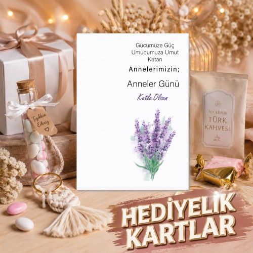 Anneler Günü Anahtarlık Kartı Anneler Günü Hediyelik Kartı - Yaren Davetiye