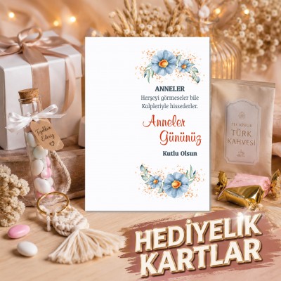 Hediyelik Kartı 0173 - Anneler Günü Temalı Anahtarlık Kartı