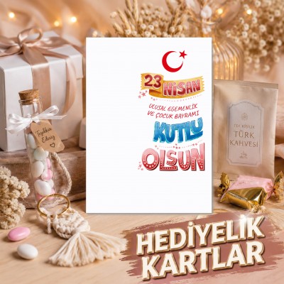 Hediyelik Kartı 0176 - 23 Nisan Çocuk Bayramı  Temalı Kartlar