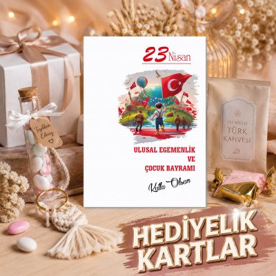 Hediyelik Kartı 0177 - 23 Nisan Çocuk Bayramı  Temalı Kartlar