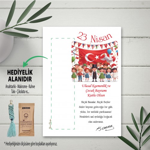 Hediyelik Kartı 0178 - 23 Nisan Çocuk Bayramı  Temalı Kartlar