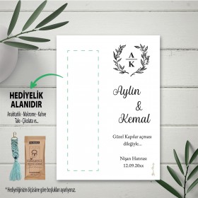 Hediyelik Kartı 0206 - Söz  Hatırası Makrome Anahtarlık Kartı