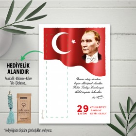 Hediyelik Kartı 0210 - 29 Ekim Cumhuriyet Bayramı Temalı Anahtarlık Kartı