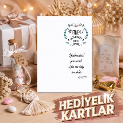 Hediyelik Kartı 0212 - 24 Kasım Öğretmenler Günü Temalı Hediye Kartı