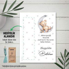 Hediyelik Kartı 0222 - Sevimli Ayıcık Tasarımı Hediyelik Kart