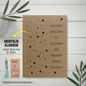 Hediyelik Kartı 0227 - Ara Tatil Karne Hatırası, Hediye Kalem Kartı