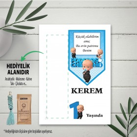 Hediyelik Kartı 0228 - Patron Bebek Temalı Hediyelik Kart