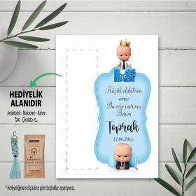 Hediyelik Kartı 0230 - Patron Bebek Temalı Hediyelik Kart