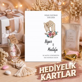 Hediyelik Kartı 0232 - Nişan, Söz, Nikah Anahtarlık Kartı