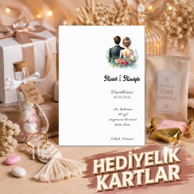 Hediyelik Kartı 0233 - Nişan, Söz, Nikah Anahtarlık Kartı