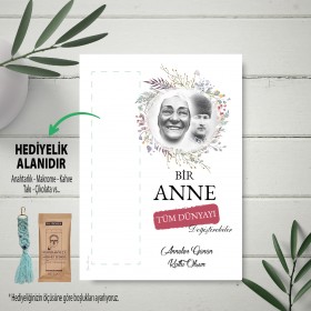 Hediyelik Kartı 0242 - Zübeyde Hanım Atatürk Tasarım Anneler Günü Kartı