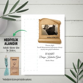 Hediyelik Kartı 0244 - Sabiha Gökçen Tasarım 8 Mart Kadınlar Günü Kartları