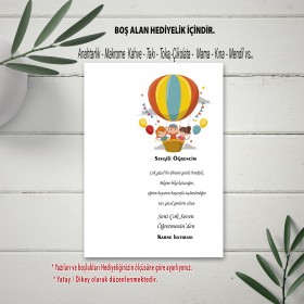 Hediyelik Kartı 0247 - Ara Tatil Karne Hatırası, Karne Hediyesi Kart