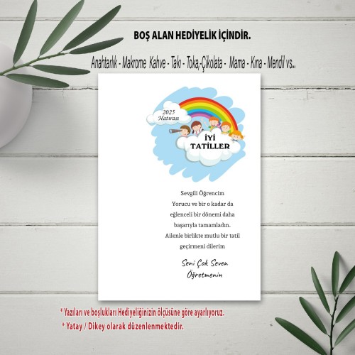 Ara Tatil Karne Hediyesi Hediyelik Kartı - Yaren Davetiye