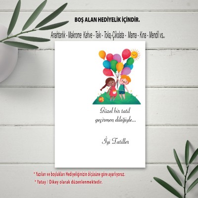 Hediyelik Kartı 0249 - Ara Tatil Karne Hatırası, Karne Hediyesi Kart
