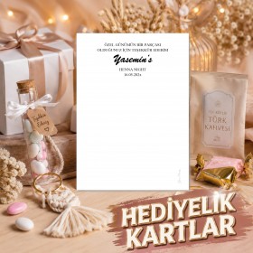 Hediyelik Kartı 0254 - Kına, Nişan, Söz Anahtarlık Kartı