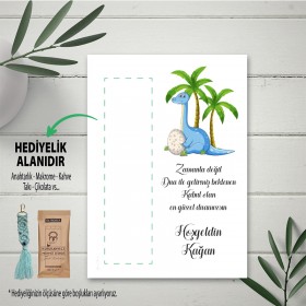 Hediyelik Kartı 0259 - Dinazor Temalı Anahtarlık Kartı