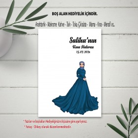 Hediyelik Kartı 0263 - Tesettürlü Kızı Tasarım Hediye Kartı