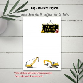 Hediyelik Kartı 0269 - İnşaat Temalı Hediyelik Anahtarlık Kartı