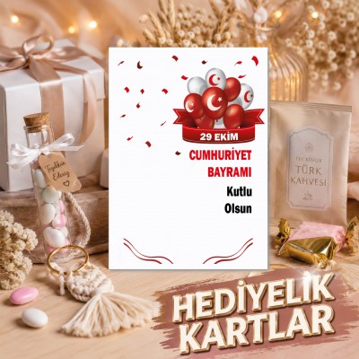 Hediyelik Kartı 0274 - 29 EKİM Cumhuriyet Bayramı Tasarım