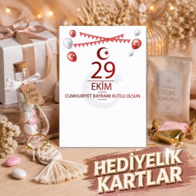 Hediyelik Kartı 0275 - 29 EKİM Cumhuriyet Bayramı Tasarım