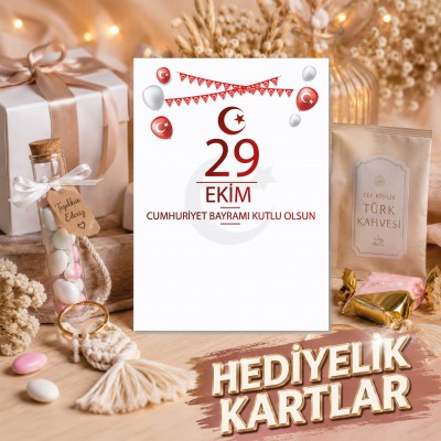 Hediyelik Kartı 0275 - 29 EKİM Cumhuriyet Bayramı Tasarım
