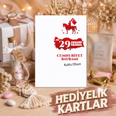 Hediyelik Kartı 0276 - 29 EKİM Cumhuriyet Bayramı Tasarım