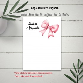 Hediyelik Kartı 0278 - Kurdela Tasarımı Anahtarlık Kartı