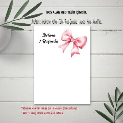 Hediyelik Kartı 0278 - Kurdela Tasarımı Anahtarlık Kartı