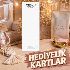 Hediyelik Kartı Dik  0502 - Kına, Nişan, Düğün Hediye Kartı